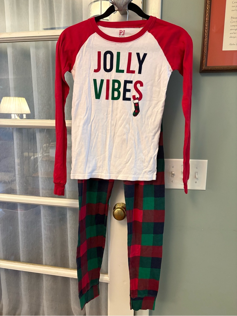 Size 16 Childrens PLACE 2 piece Pajamas Set Christmas XMAS cotton boys girls